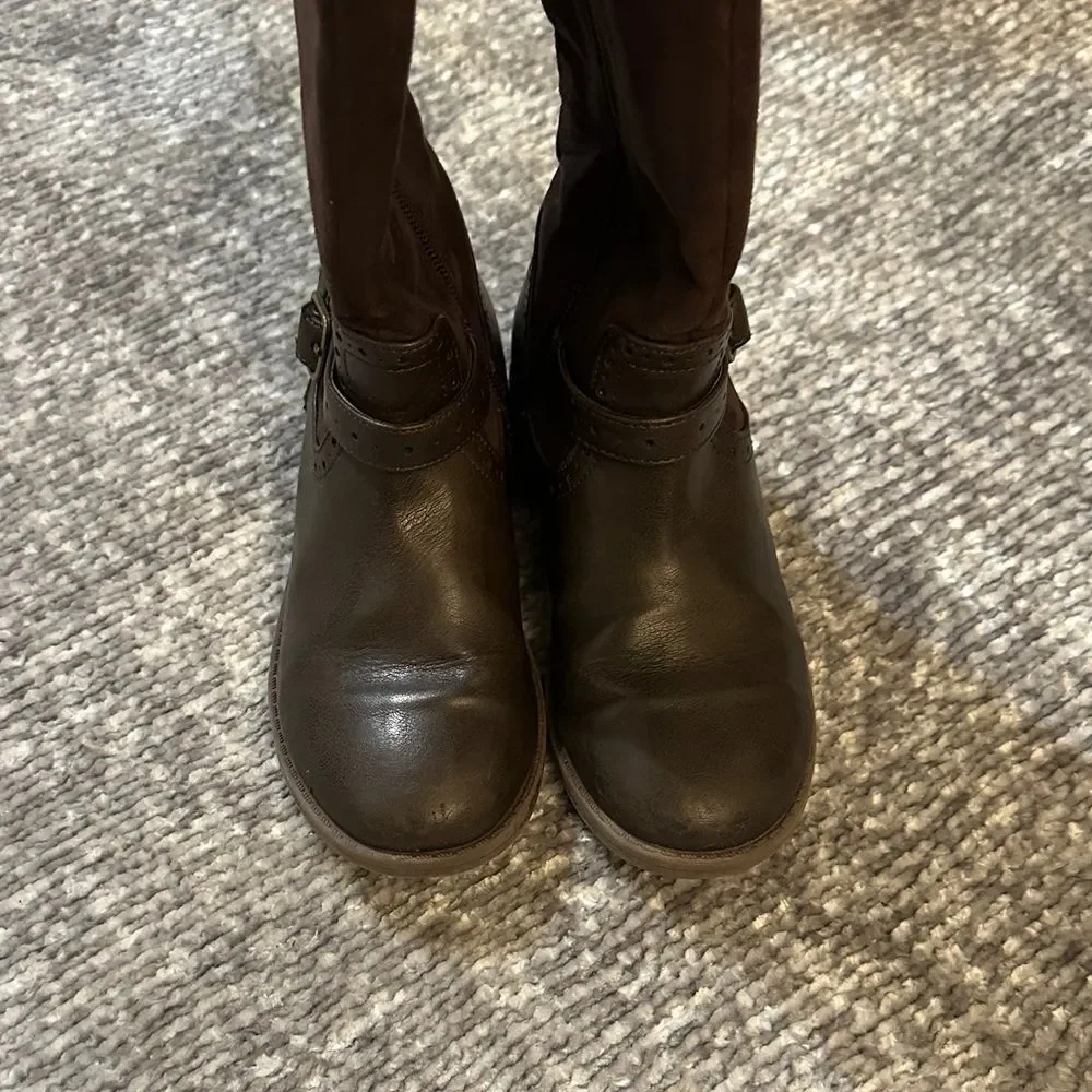 Brown Leather Knee-High riding boot Boots 13 children’s place